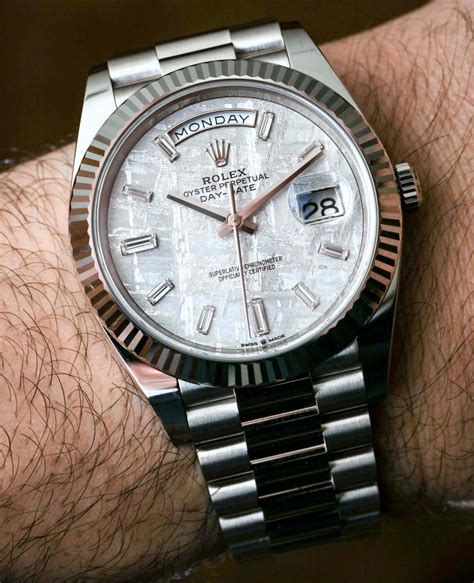 Rolex Day-Date watch white gold